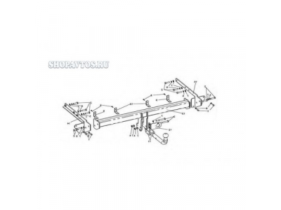 Фаркоп на Volkswagen Sharan минивэн 2000-2010гг. от Leader Plus Фаркоп на Volkswagen Sharan минивэн 2000-2010гг.