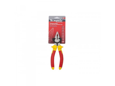 Плоскогубцы комбинированные, Insulated, 160мм, двухкомпонентные рукоятки// MATRIX PROFESSIONAL