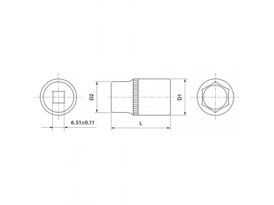 Головка торцевая 1/4"DR 5 мм от THORVIK Головка торцевая 1/4"DR 5 мм