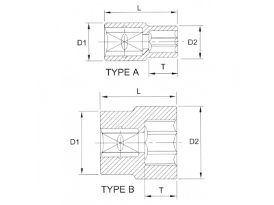 Головка торцевая 12гр. 1/2" 9мм
