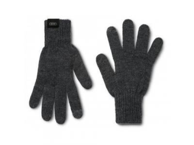 Вязаные перчатки для сенсорных экранов Audi Knitted Gloves, Grey от VAG Вязаные перчатки для сенсорных экранов Audi Knitted Gloves, Grey